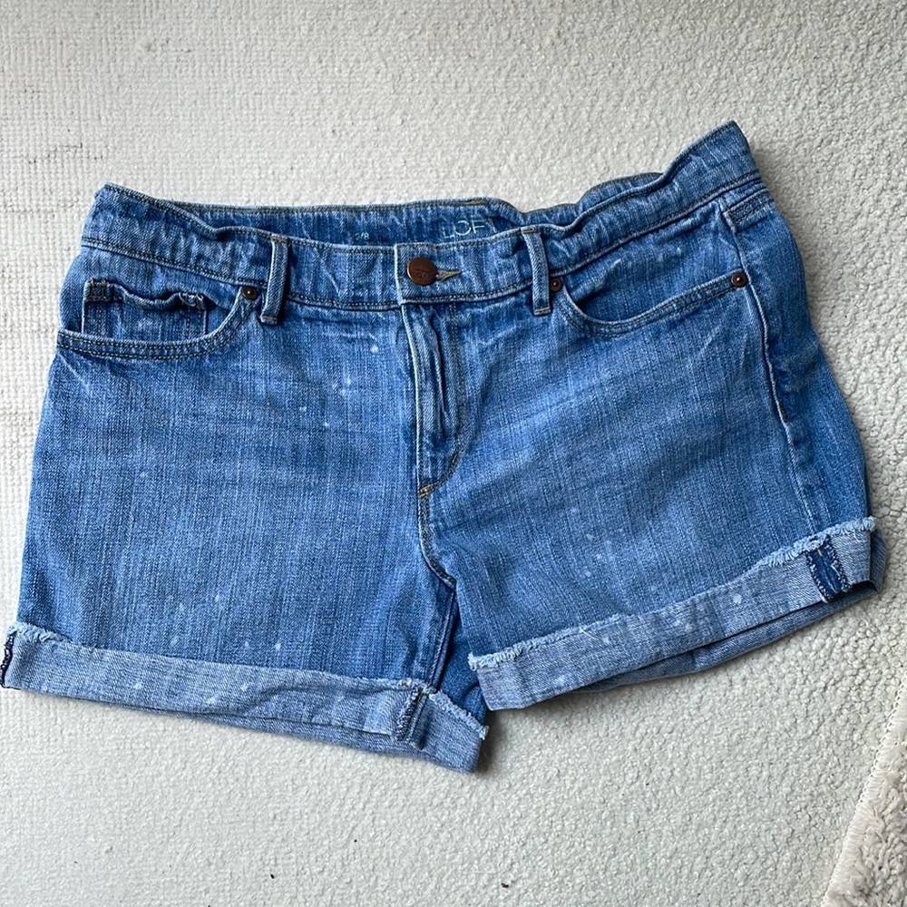 Loft Distressed Denim Jean Shorts Size 8